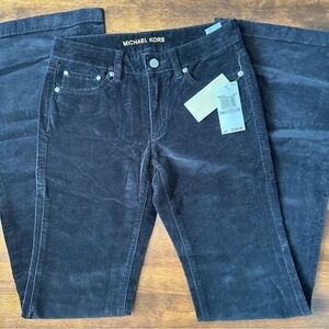 MICHAEL Michael Kors Black Wide leg High Waist Corduroy Pants Size 0